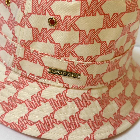 Michael Kors Bucket Hat MK Signature Tea Rose Multi - Picture 2 of 4